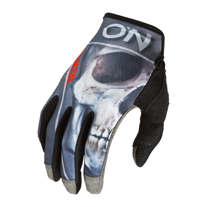 Мотокрос ръкавици O'NEAL Mayhem Bones Black/Red