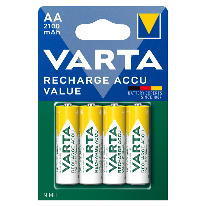 Алкална Батерия VARTA VALUE Accu AA 2100 mAh - 4 бр/оп