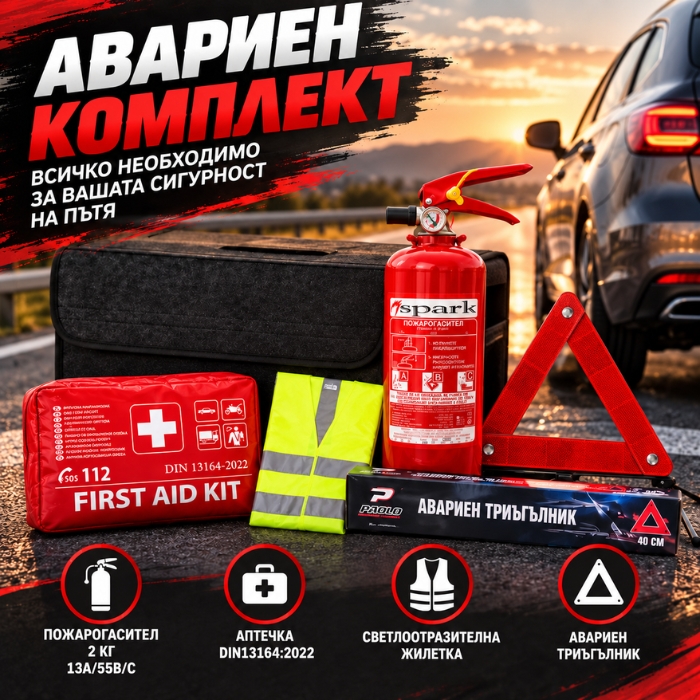 Авариен комплект за автомобил за Гърция и Европа