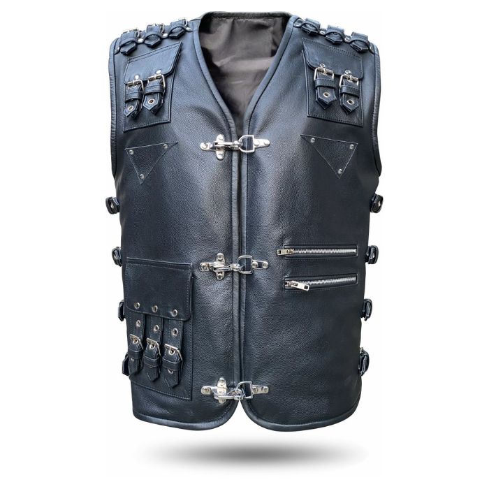 Кожен мото елек Terminator