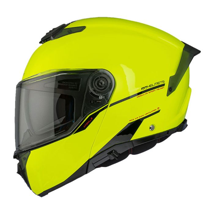Мото каска MT Atom 2 SV A3 Solid Gloss Fluo Yellow