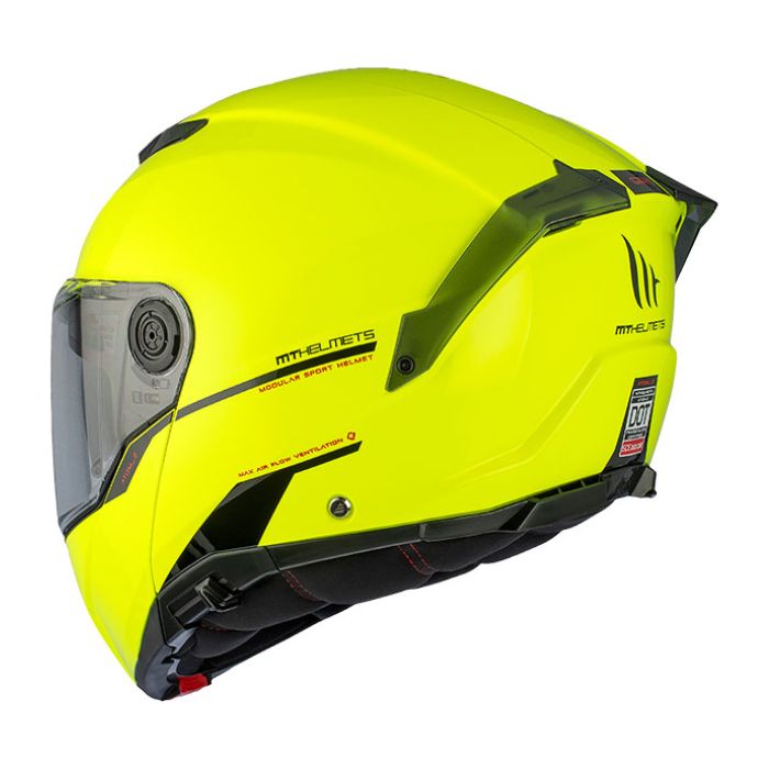 Отваряема каска MT Atom 2 SV A3 Solid Gloss Fluo Yellow