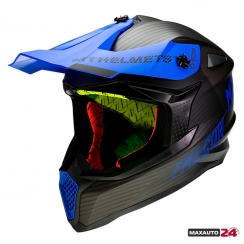 Мотокрос Каска MT Falcon System Matt Blue