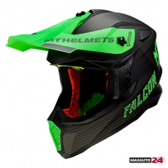 Мотокрос Каска MT Falcon System Fluo Green