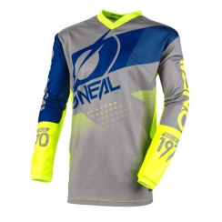 Мотокрос Джърси O'Neal Element Factor Gray/Blue/Neon Yellow