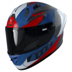 Каска за Мотор MT Kre Plus Carbon Projectile Gloss Blue