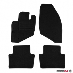 Мокетени стелки Petex съвместими с Volvo S80 1998-2006 , 4 части, черни, захват B158