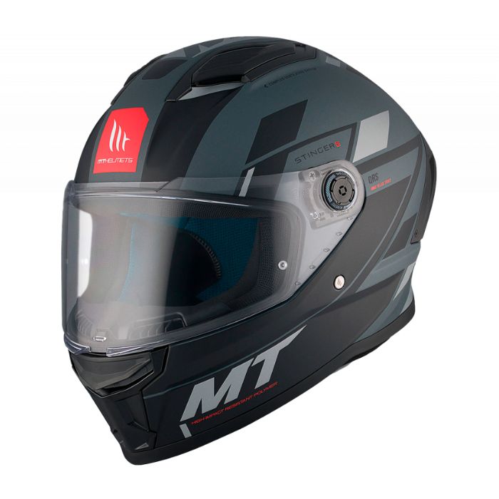 Каска за мотор MT Helmets Stinger 2 Zivze C2 Matt Black/Grey