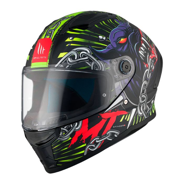 Каска за мотор MT Stinger 2 AKIN A3 Matt