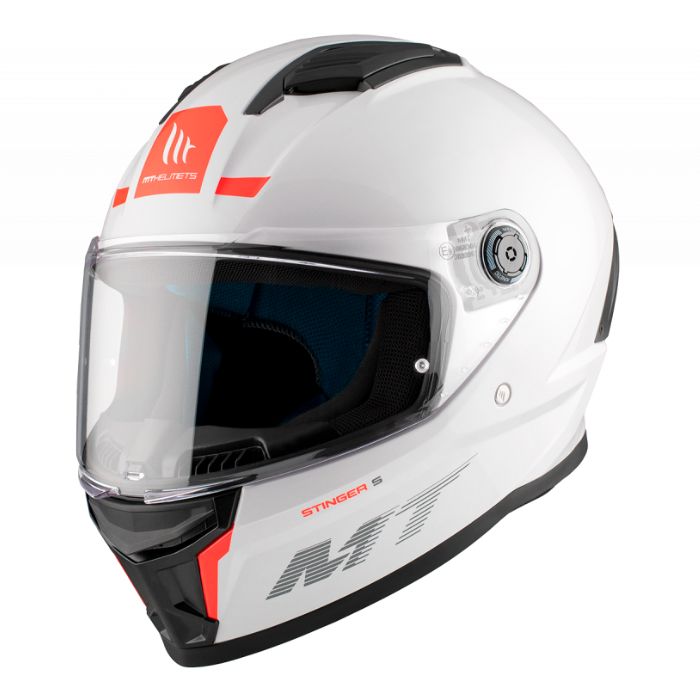 Каска за мотор MT Stinger 2 A0 Solid Gloss White