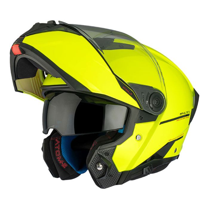 Отваряема каска MT Atom 2 SV A3 Solid Gloss Fluo Yellow